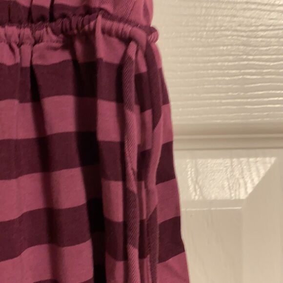 Ella Moss Purple Striped V Neck Side Tie Top - Picture 3 of 6